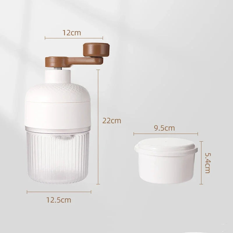 Manual Shaved Ice Machine – Hand Crank Ice Crusher with Molds