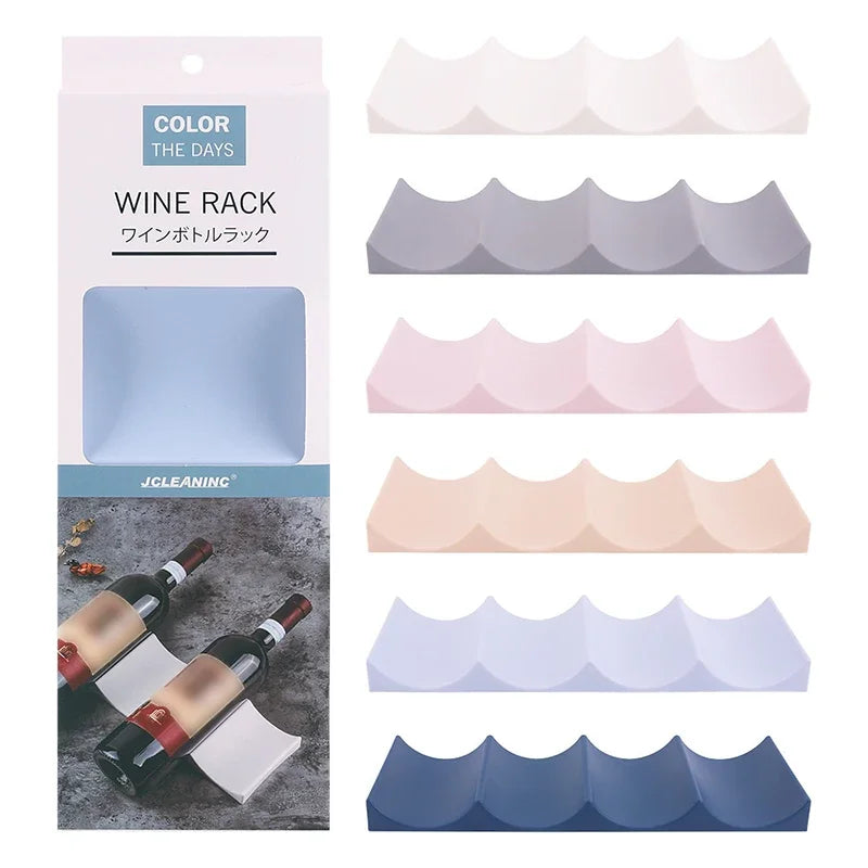 Stackable Plastic Wine Bottle Rack – Fridge & Counter Organizer