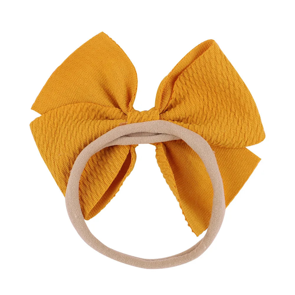 12-Pack Grosgrain Ribbon Hair Bows – Elastic Ponytail Holders
