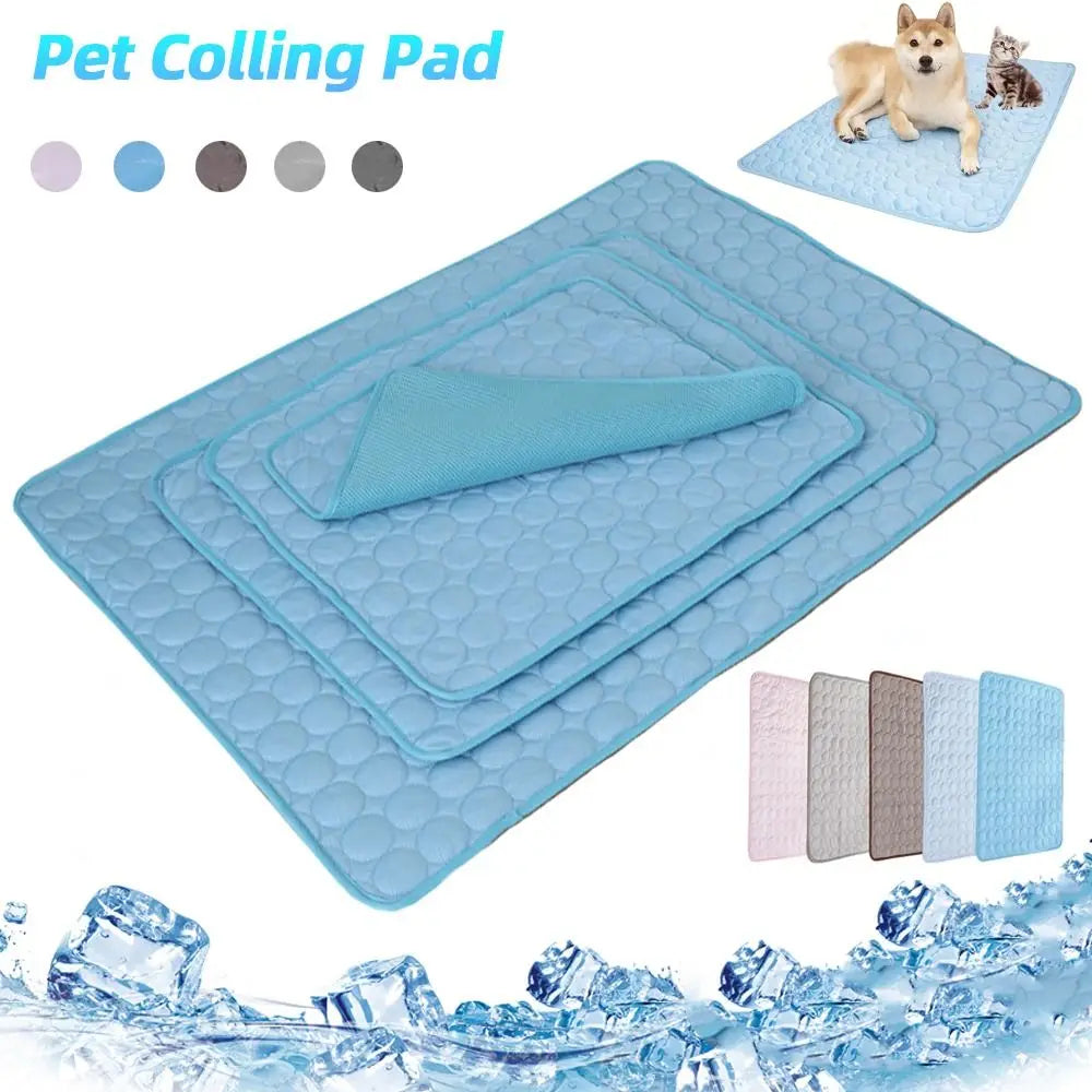 Ice Silk Pet Cooling Mat for Dogs & Cats – 6 Sizes & Colors