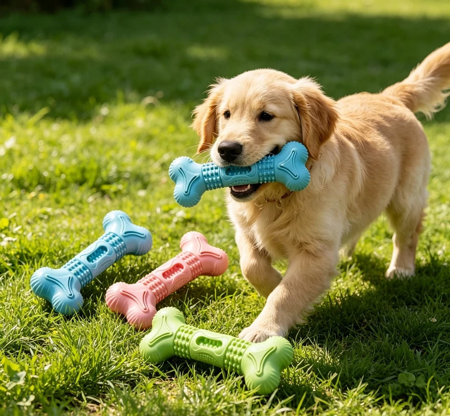Bone Shape Dog Chew Toy – Durable Molar Puppy Chew