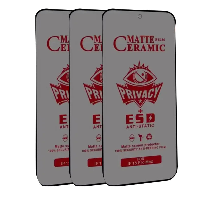 Matte Ceramic Privacy Screen Protector for iPhone – Anti-Spy