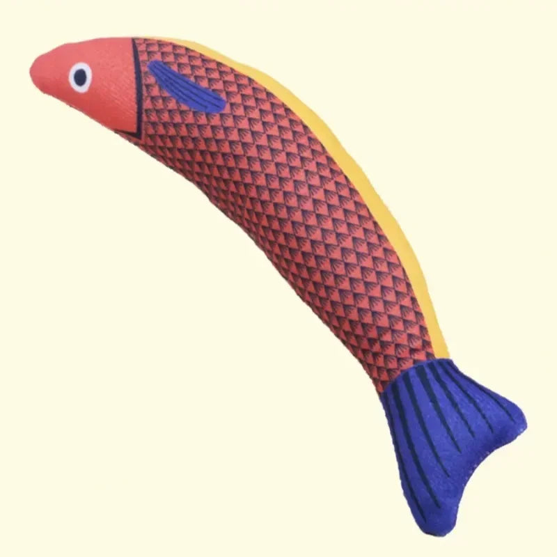 Cat Plush Saury Fish Toy – Chew, Tease & Self-Play