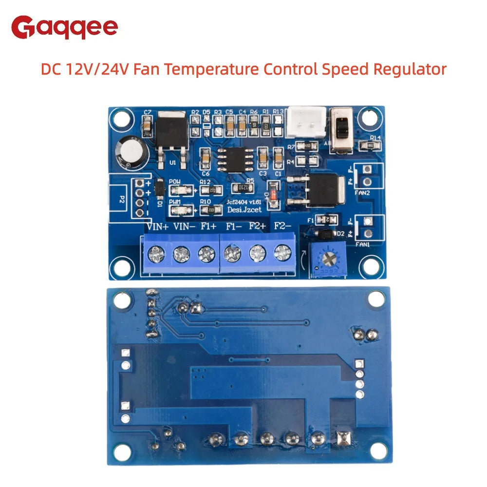 DC 12V/24V PWM Fan Temperature Control Speed Regulator Module