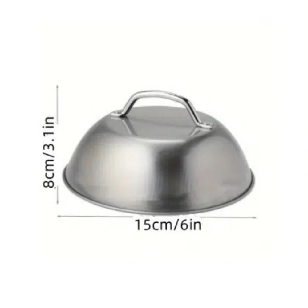 Stainless Steel Cheese Melting Dome & Pot Lid – 6" or 9"