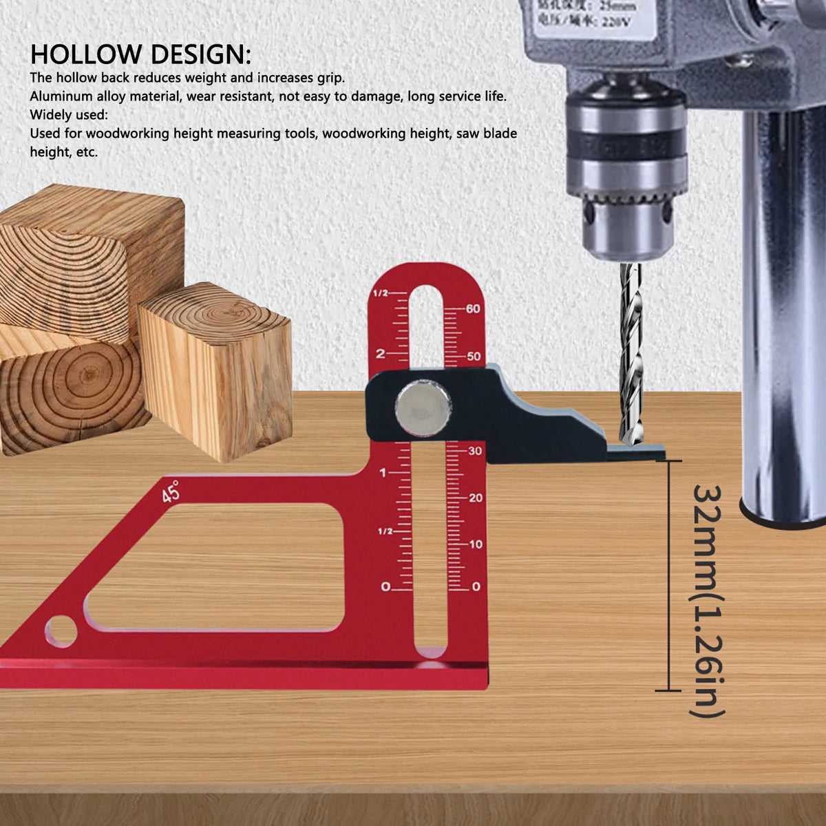 Woodworking Height Gauge – Table Saw & Router Setting Tool