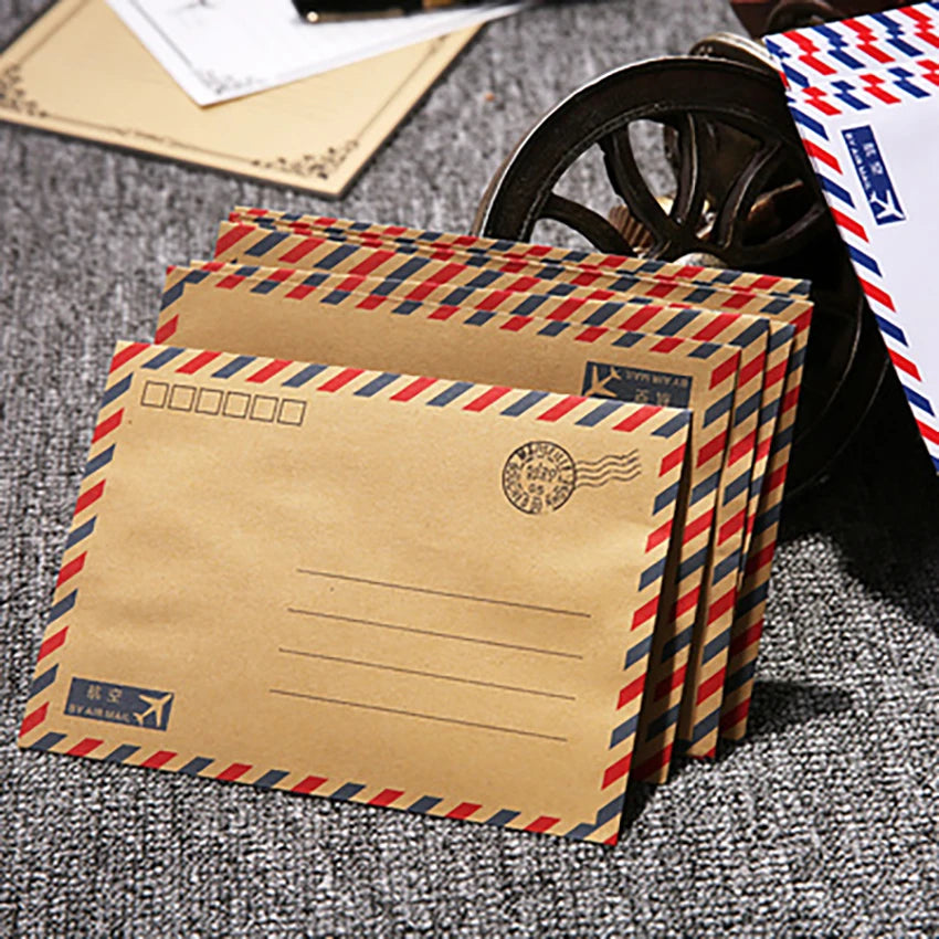 Kraft Paper Vintage Envelopes 8-Pack | Postcard Gift Set