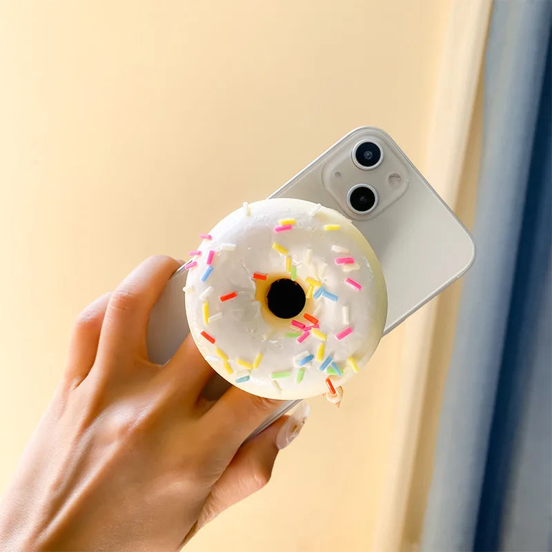 3D Donut Phone Holder – Retractable Desktop Stand