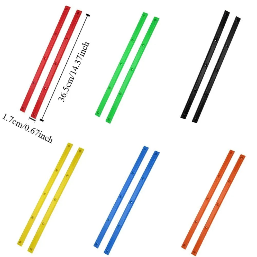 2-Pack ABS Skateboard Rib Rail Guards – 6 Colors, 36.5cm