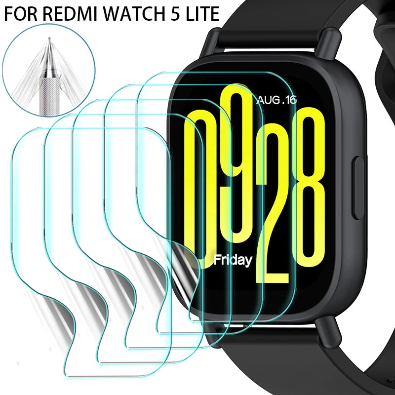 Redmi Watch 5 Lite TPU Hydrogel Screen Protector 5-Pack