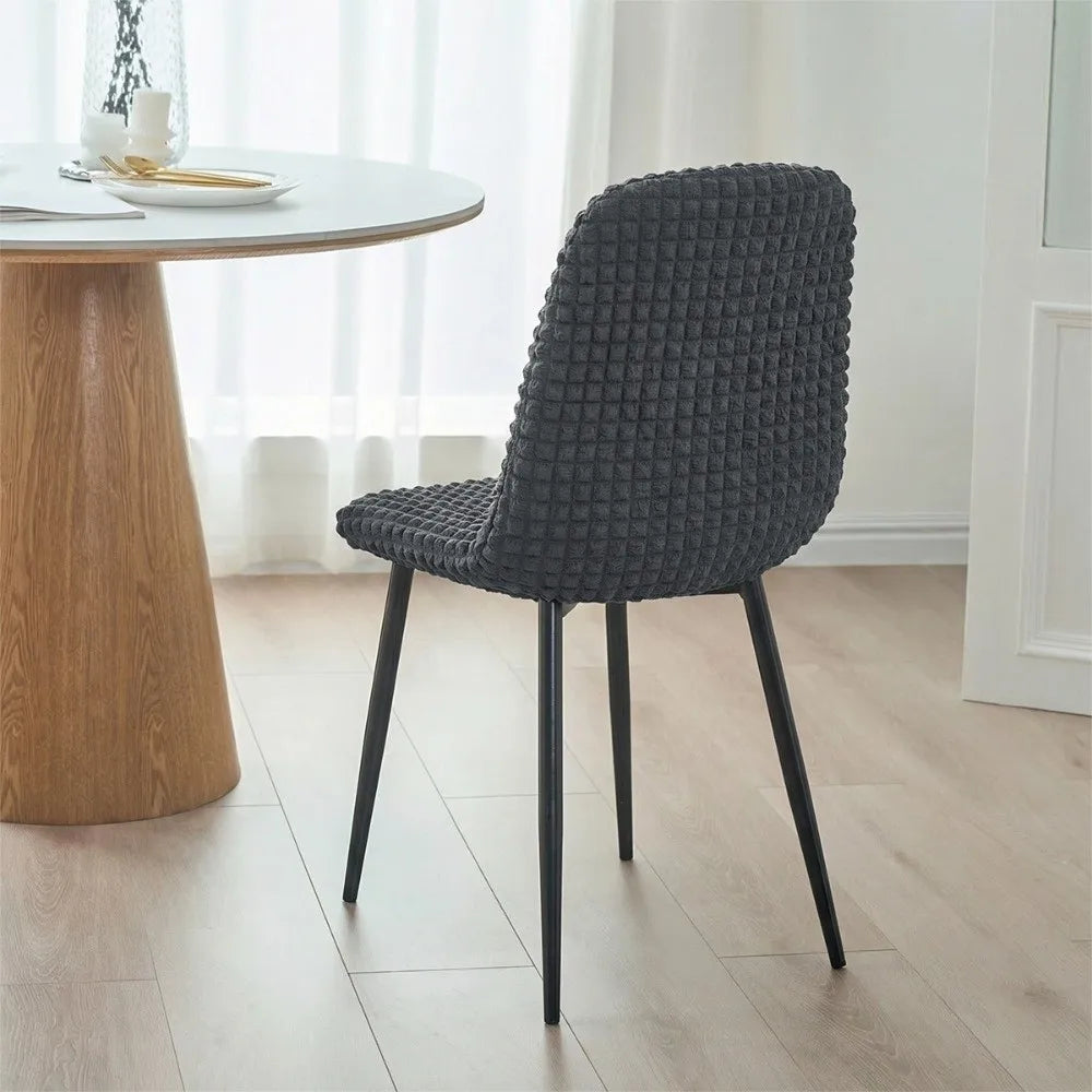 Stretchy Bubble Grid Dining Chair Cover | Universal Fit