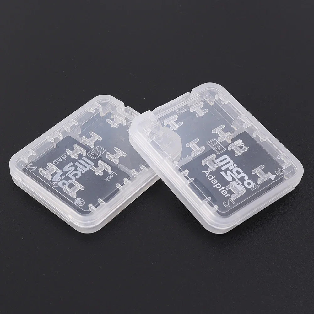 8-in-1 Clear Memory Card Case – SD TF SIM MS Storage Box
