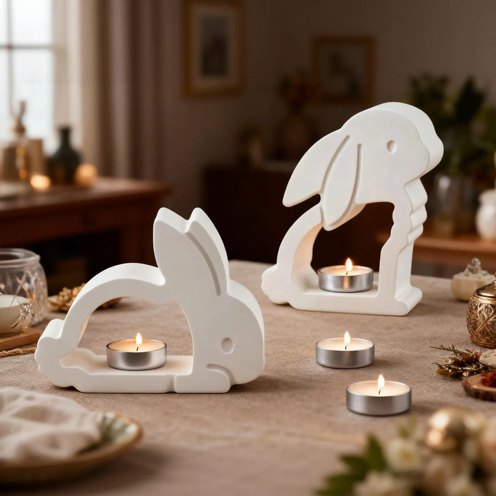 Hollow Rabbit Silicone Mold – DIY Easter Candle Holder Craft
