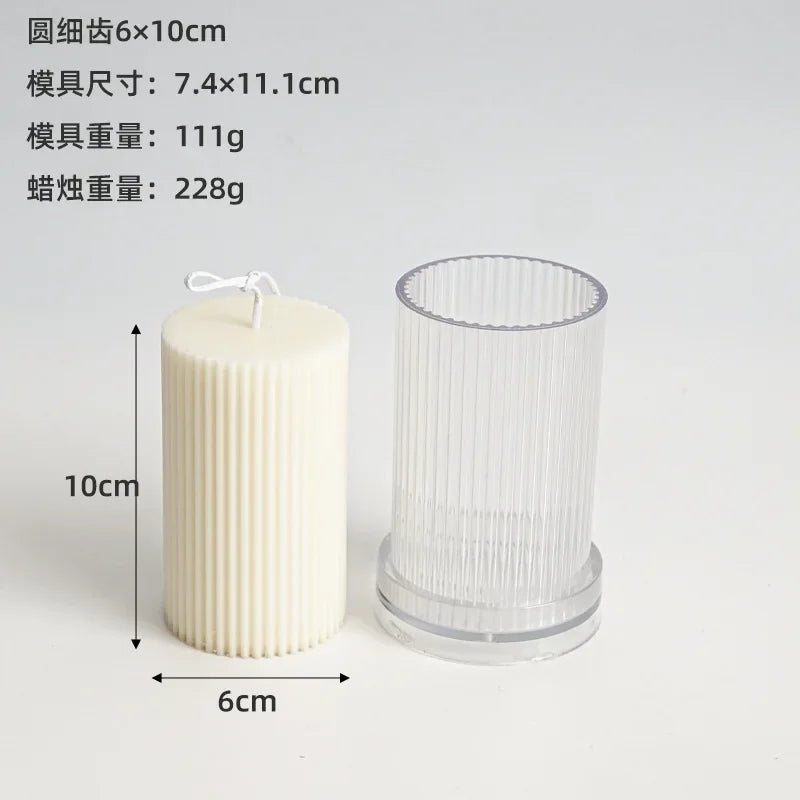 DIY Pinstripe Cylinder Candle Mold – Acrylic Candle Making Kit