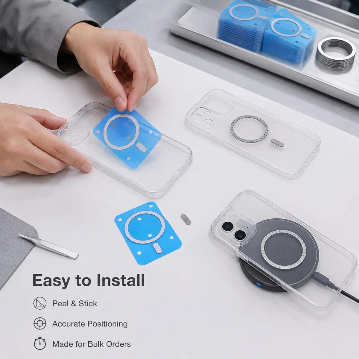 MagSafe Magnetic Ring Sticker for Phone Cases – NdFeB