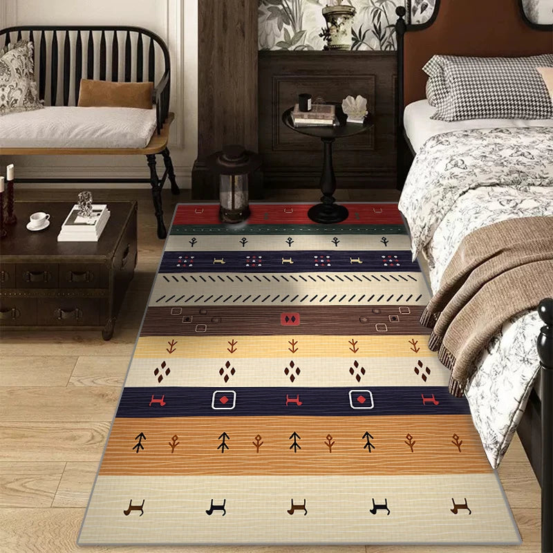 VIKAMA Crystal Pile Washable Area Rug – Non-Slip Modern Mat