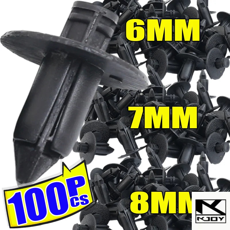 U-Type Bumper Splash Shield Clips 6/7/8mm – 50/100 PCS