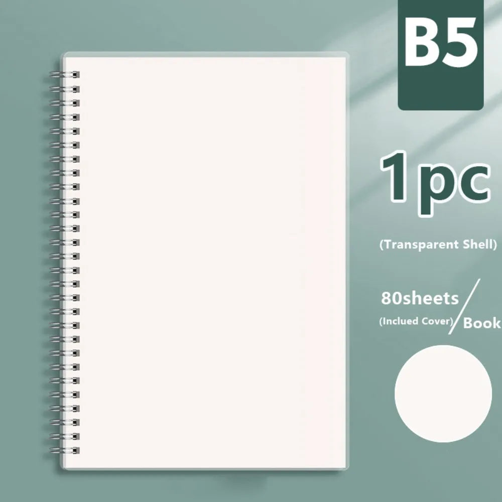 Spiral Coil Notebook A4/A5/A6/B5 – Grid, Lined & Blank Pages