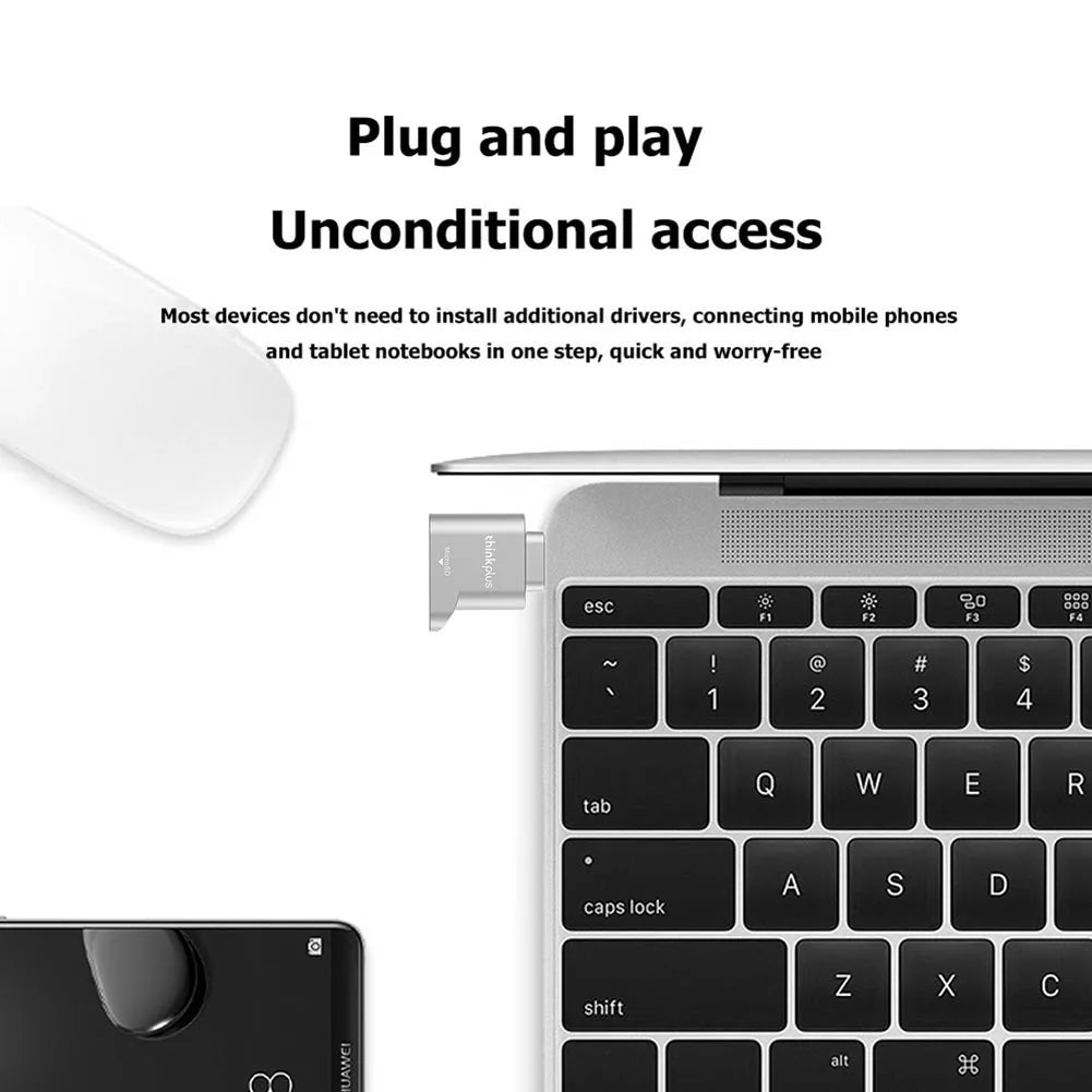 Lenovo ThinkPlus USB-C MicroSD Card Reader – 480Mbps, 512GB