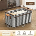 Foldable Clothes Storage Box with Dust Cover & Handle