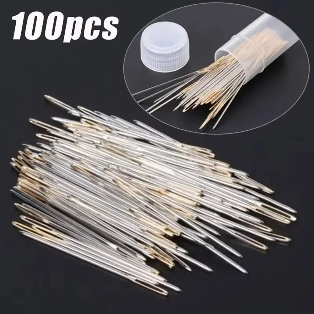 100-Piece Stainless Steel Cross Stitch Embroidery Needle Set