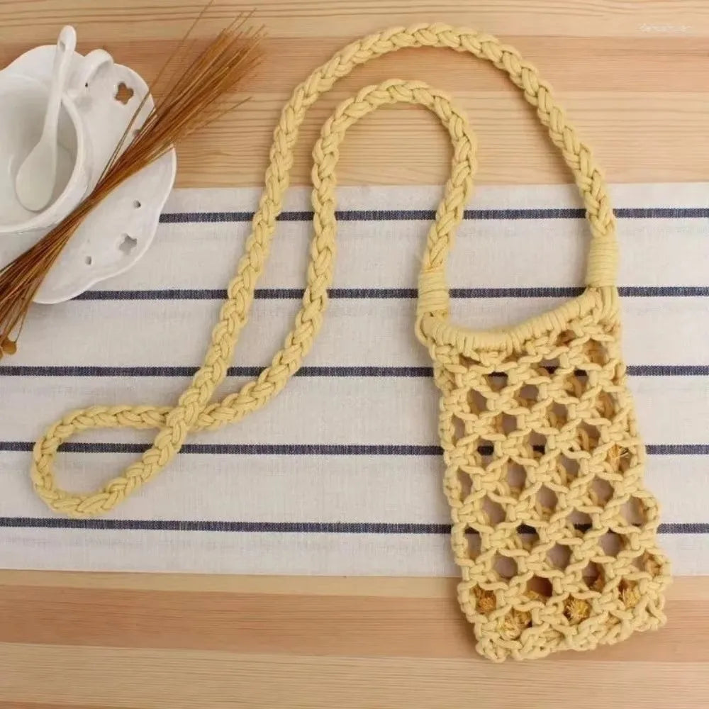 Woven Crochet Crossbody Phone Bag – Braided Shoulder Bag