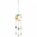 Moon Crystal Suncatcher Window Hanging – Rainbow Prism Pendant
