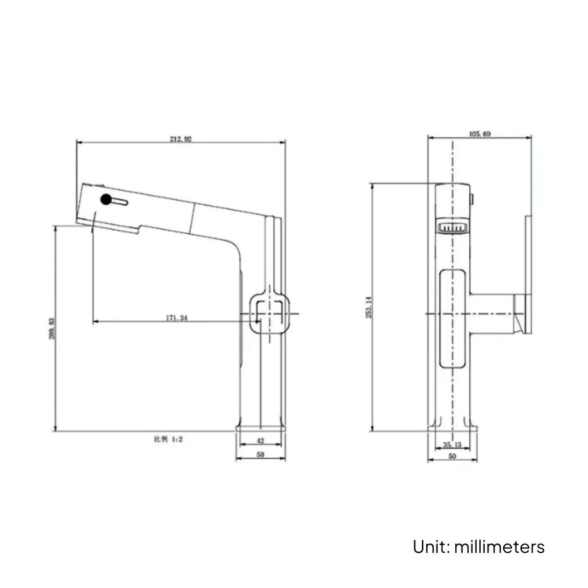 Pull-Out Bathroom Basin Faucet | Single Handle Hot & Cold