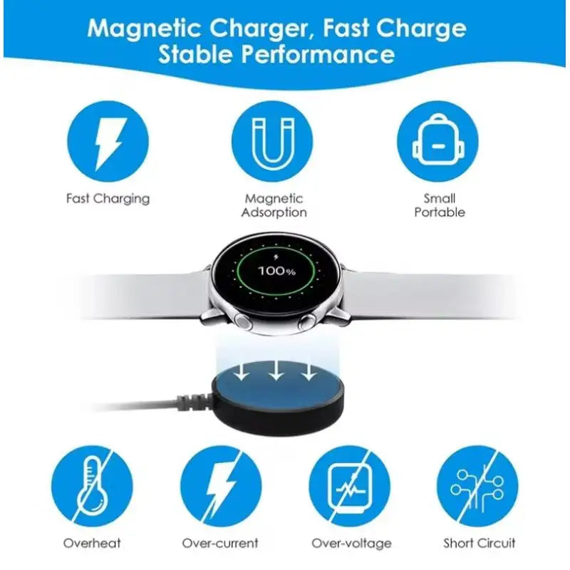 Magnetic Wireless Charger for Samsung Galaxy Watch 8 7 6 5 4 3