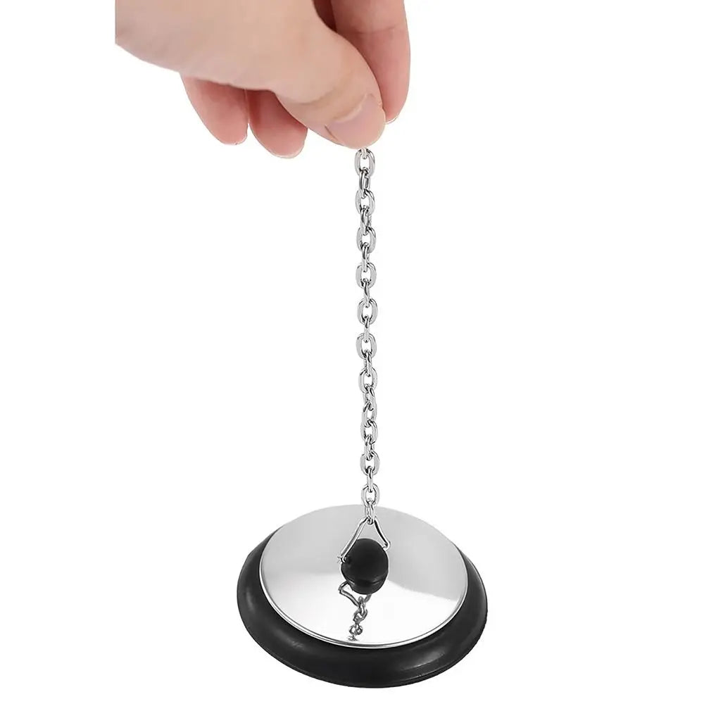 Rubber Bathtub Drain Stopper with Chain – 4/4.3/5cm Plug