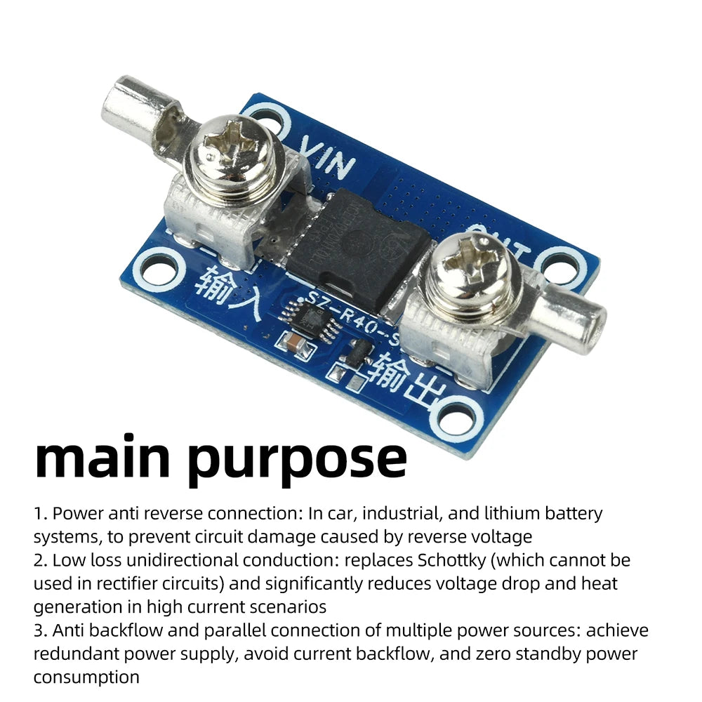 Gaqqee 40A 65A 100A Ideal Diode Module – Solar Reverse Protection
