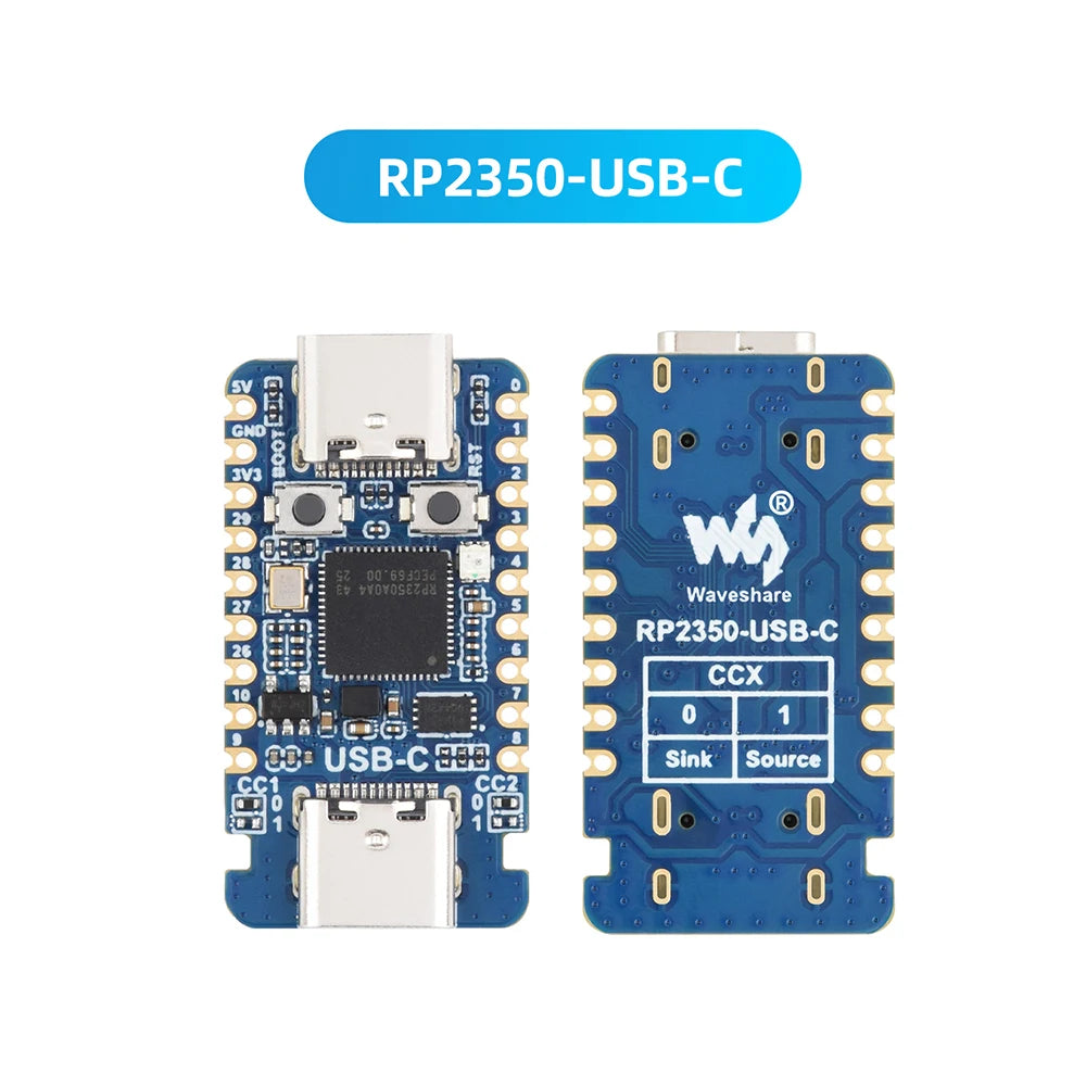 RP2350A Dual-Core Mini Dev Board | Dual USB-C | 150MHz