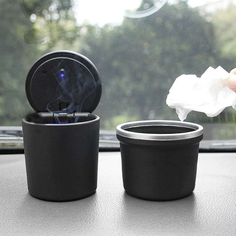 Universal Car Ashtray with LED Light | Portable Smoke Holder