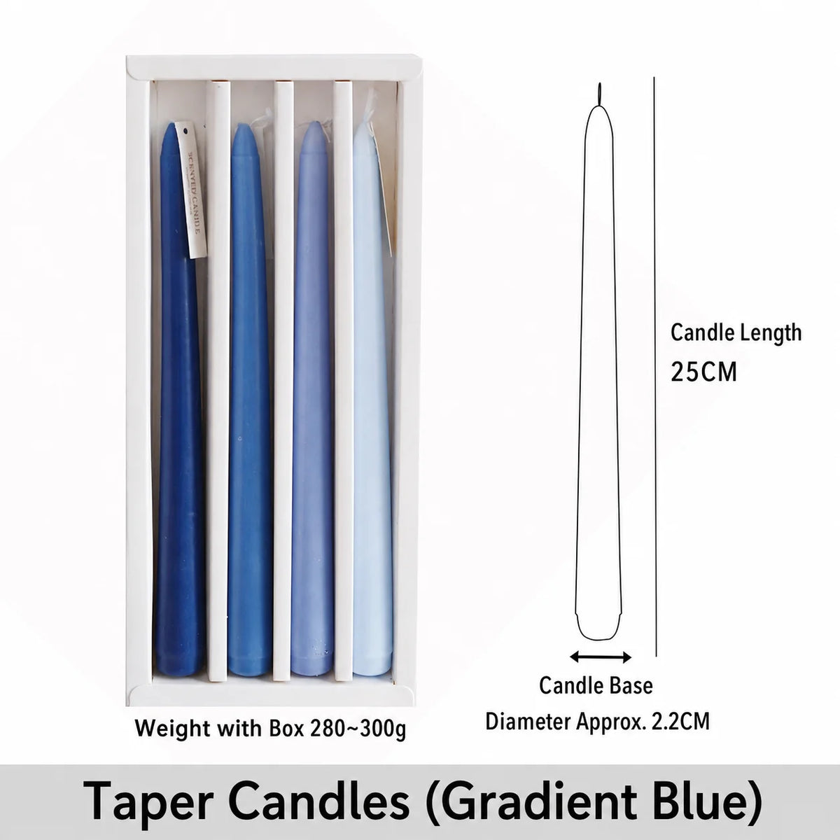 Handcrafted Scented Taper Candles 4-Pack | Holiday & Home Décor
