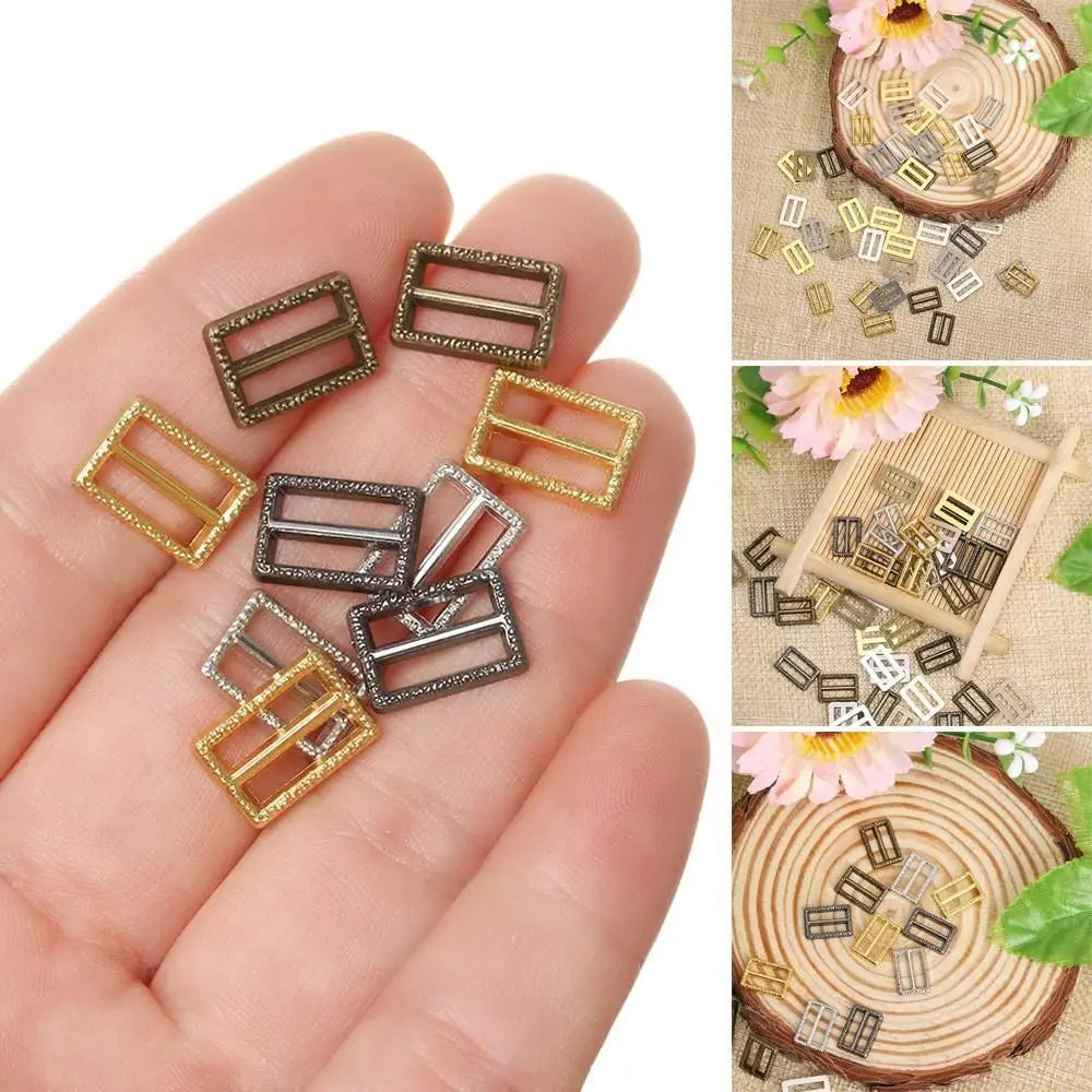 Mini Metal Doll Buckles Tri-Glide Belt DIY Accessories 20/40pcs