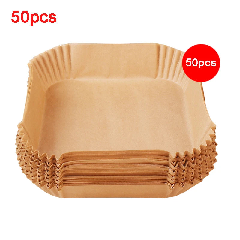50-Pack Air Fryer Disposable Parchment Paper Liners