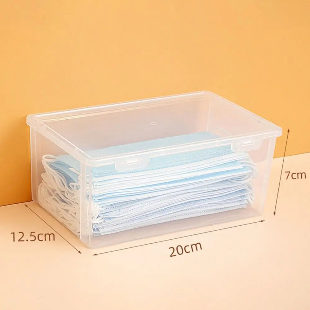 Transparent Flip Storage Box – Stackable Plastic Organizer