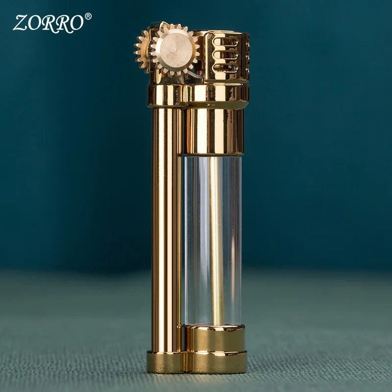 ZORRO Z654 Transparent Oil Chamber Windproof Grinding Wheel Lighter
