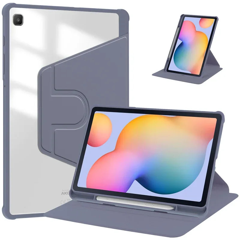 Samsung Galaxy Tab S6 Lite Case 360° Rotating Stand + Pen Holder