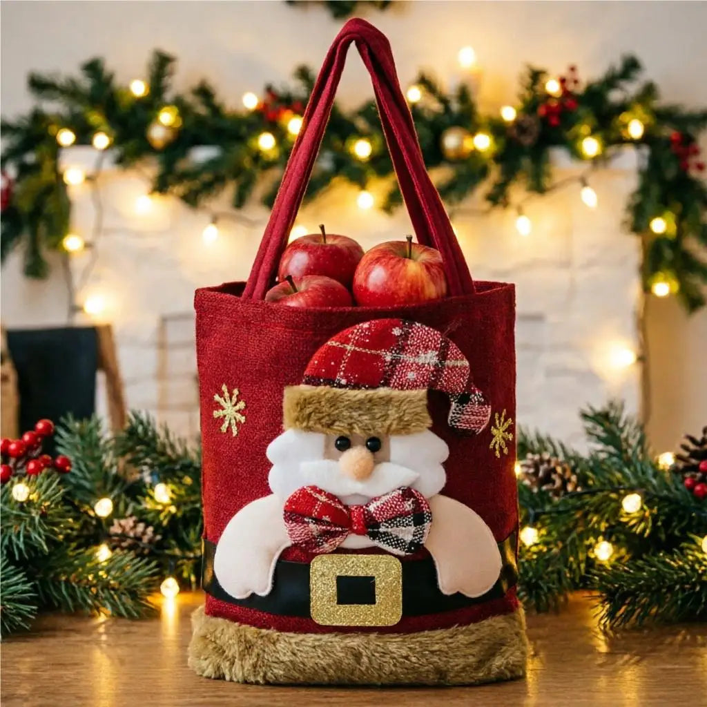 20cm Christmas Linen Gift Bag – DIY Holiday Tote & Decor