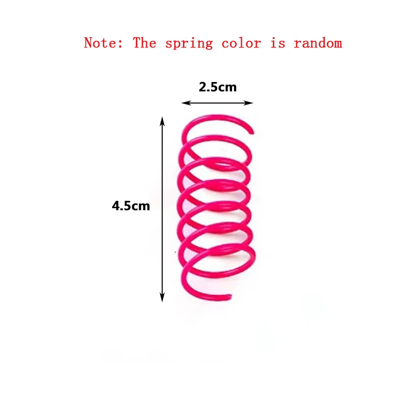 Colorful Coil Spring Cat Toys – Durable Interactive Pet Toy