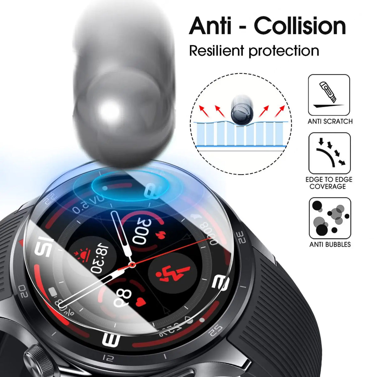 OnePlus Watch 4 Tempered Glass Screen Protector 9H