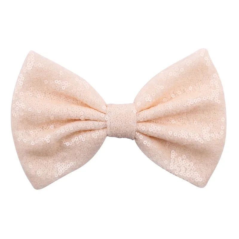 5-Pack Glitter Sequin Hair Bows – DIY Girls Hair Accessories