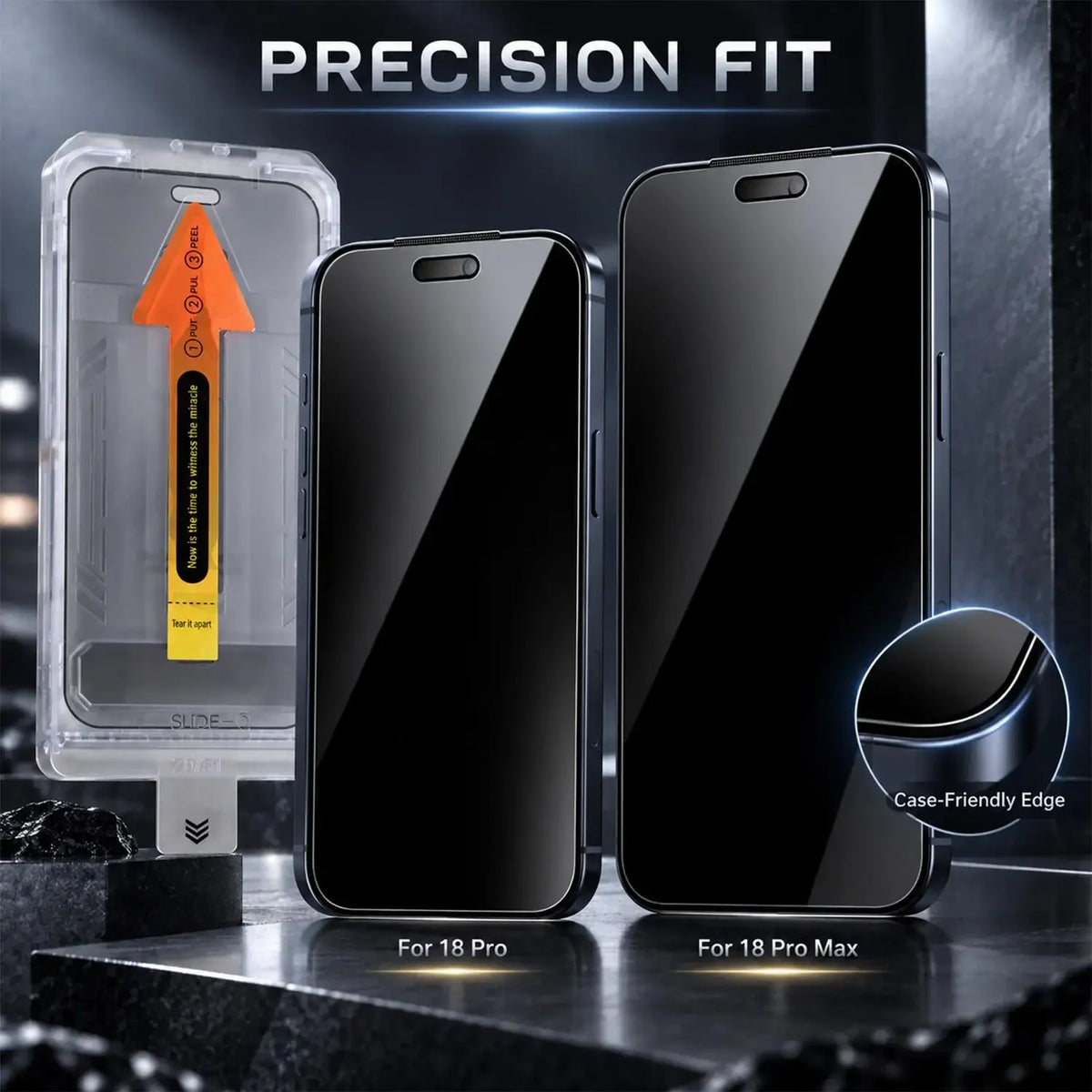 Tempered Glass Screen Protector iPhone 18 Pro Max – HD & Privacy