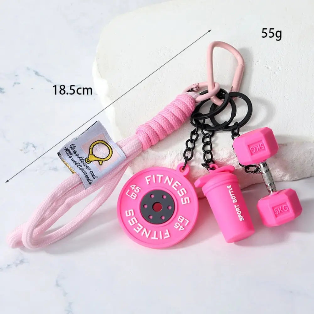 Dumbbell Keyring Bag Charm – Fitness Pendant Accessory