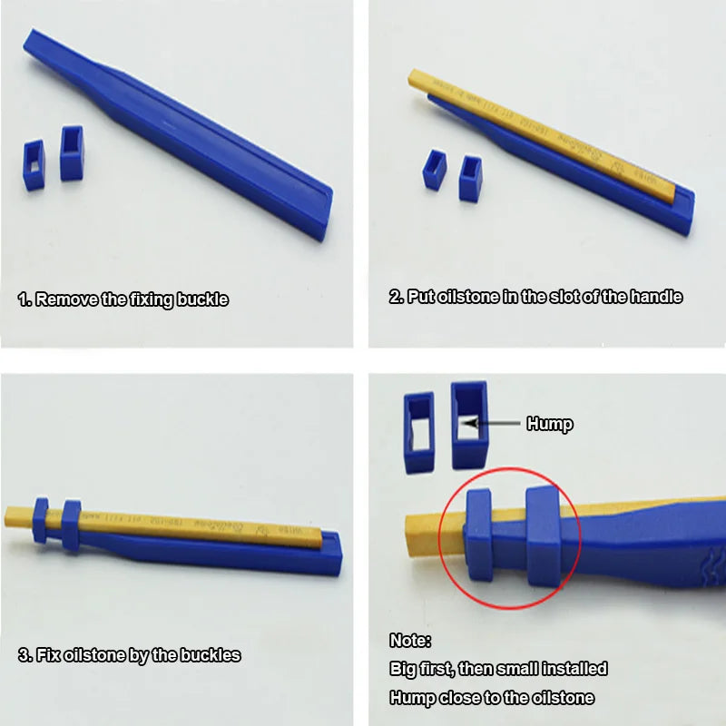 Oilstone Clamp Holder Handle for Ceramic & Fiber Whetstone