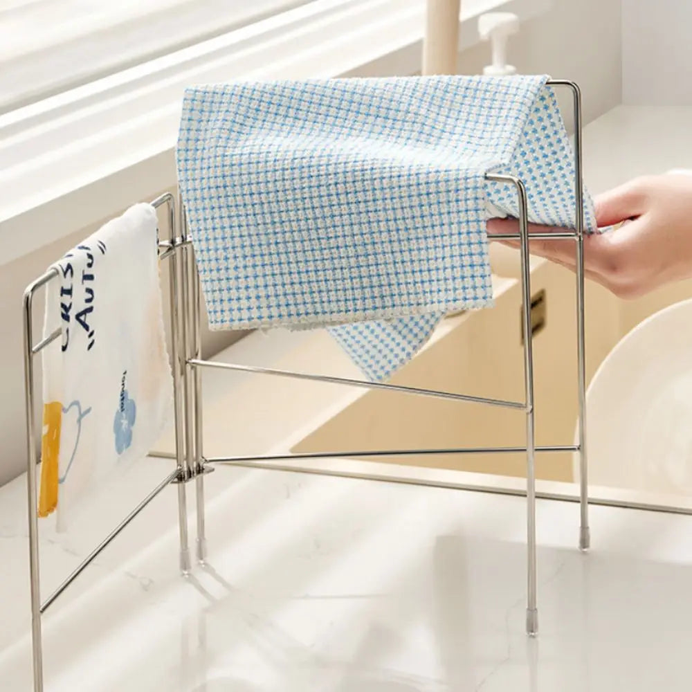 Stainless Steel Vertical Dishcloth Rack – Space-Saving Drainer