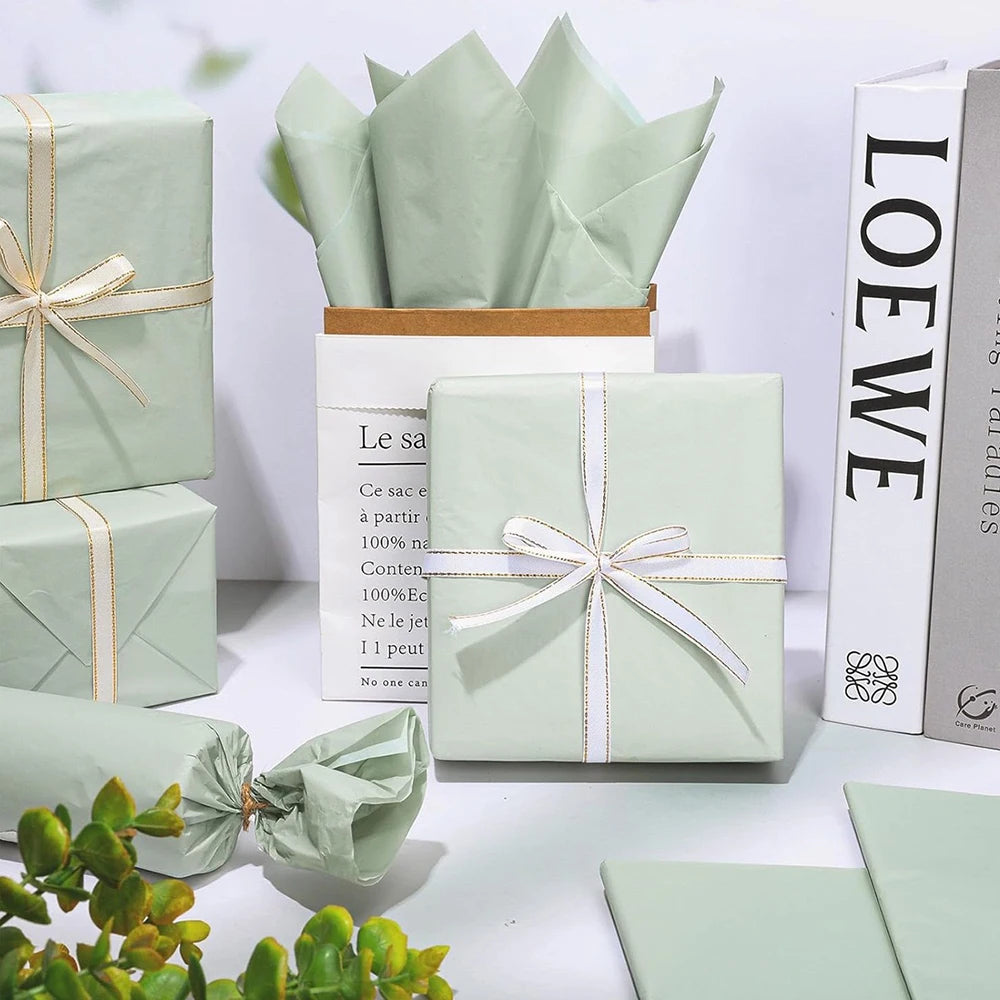 Sage Green Tissue Paper 50 Sheets – Gift & Bouquet Wrap