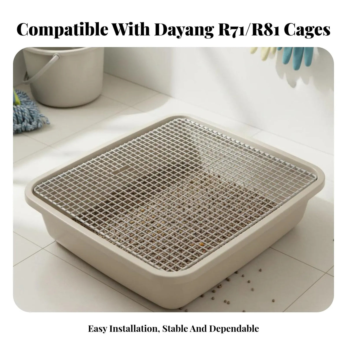 Rabbit & Small Pet Grated Toilet Tray – Keeps Paws Dry