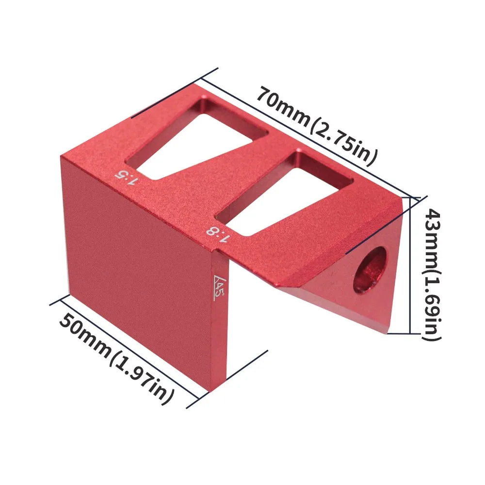45° Aluminum Alloy Angle Marker & Layout Square | Line Scriber